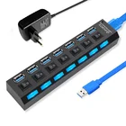 USB-разветвитель, USB 3,0, 47 портов, с выключателем