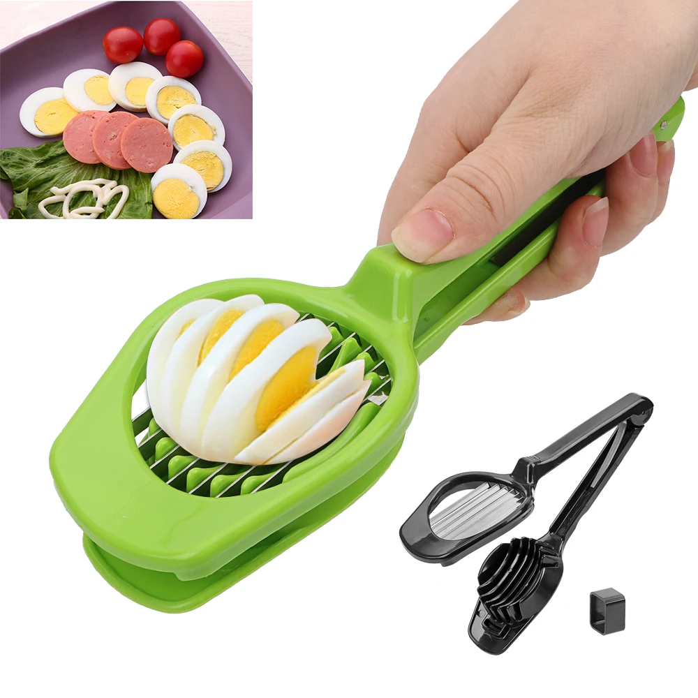 

Egg Slicer Handheld Mushroom Kiwi Divider Tomato Cutter Stainless Steel Multifunction Slicing Mould Egg Split Device