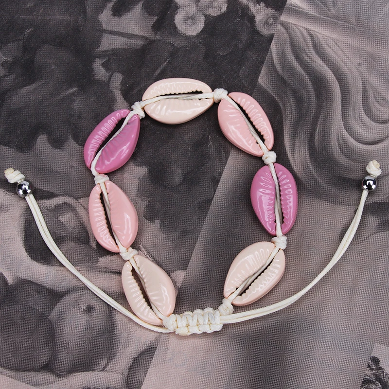 Лидер продаж модный Радужный Браслет из морских ракушек богемный плетеный