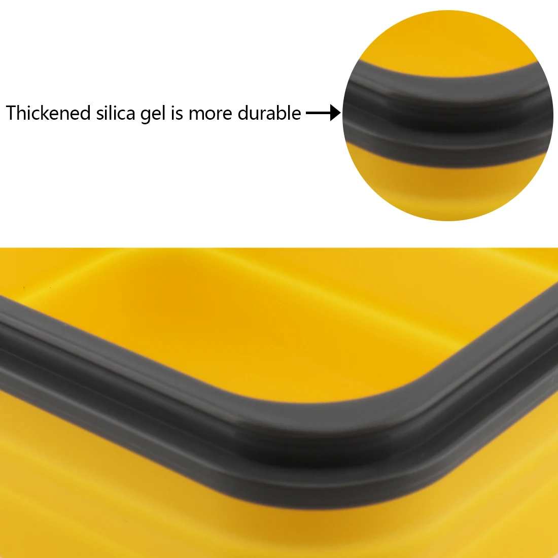 Портативный складной силиконовый Ланч-бокс 700 мл для микроволновой печи