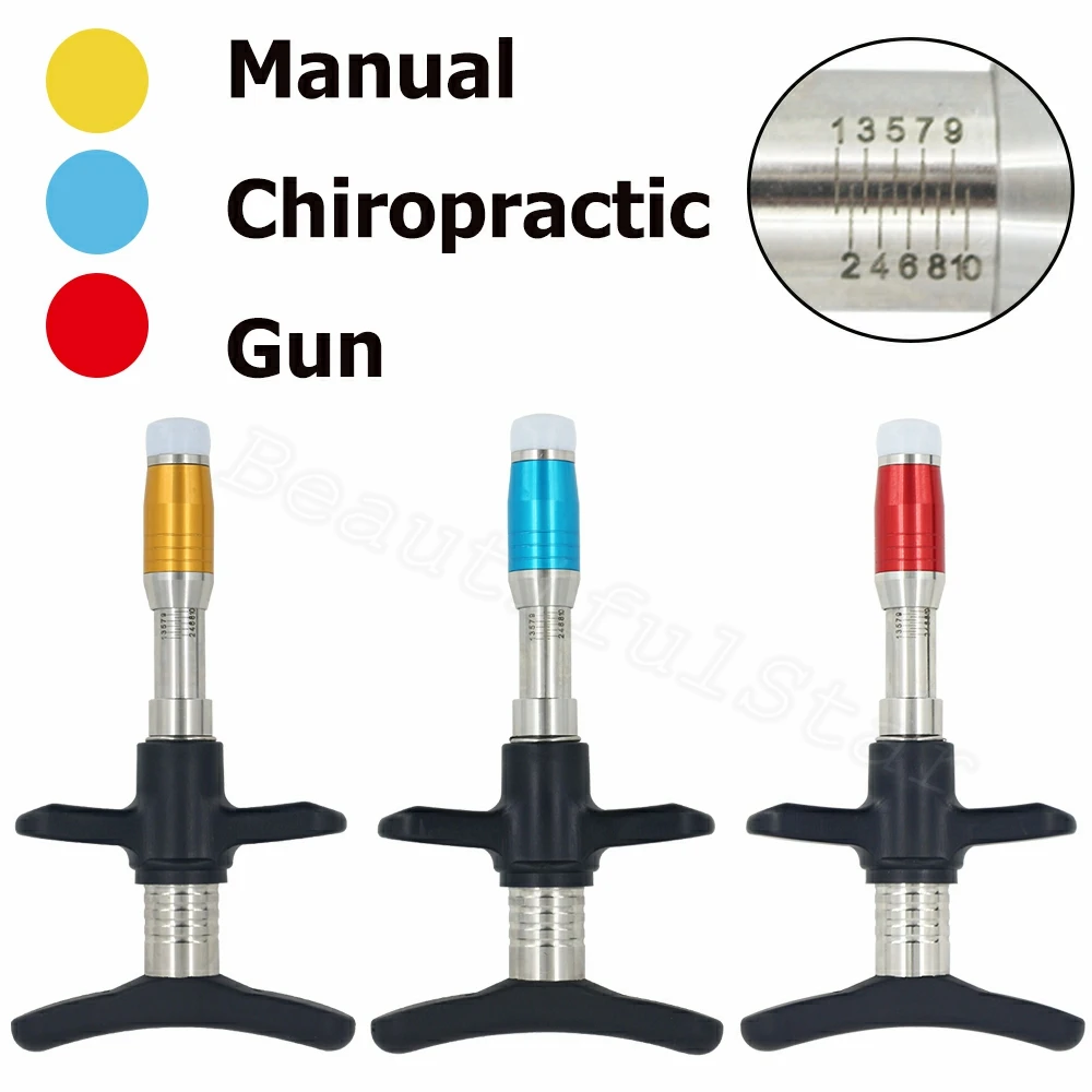Chiropractic Adjusting Tool Adjustable Manual Massage Gun Activator Therapy Spine Correction Spinal Adjustment Massager Set New