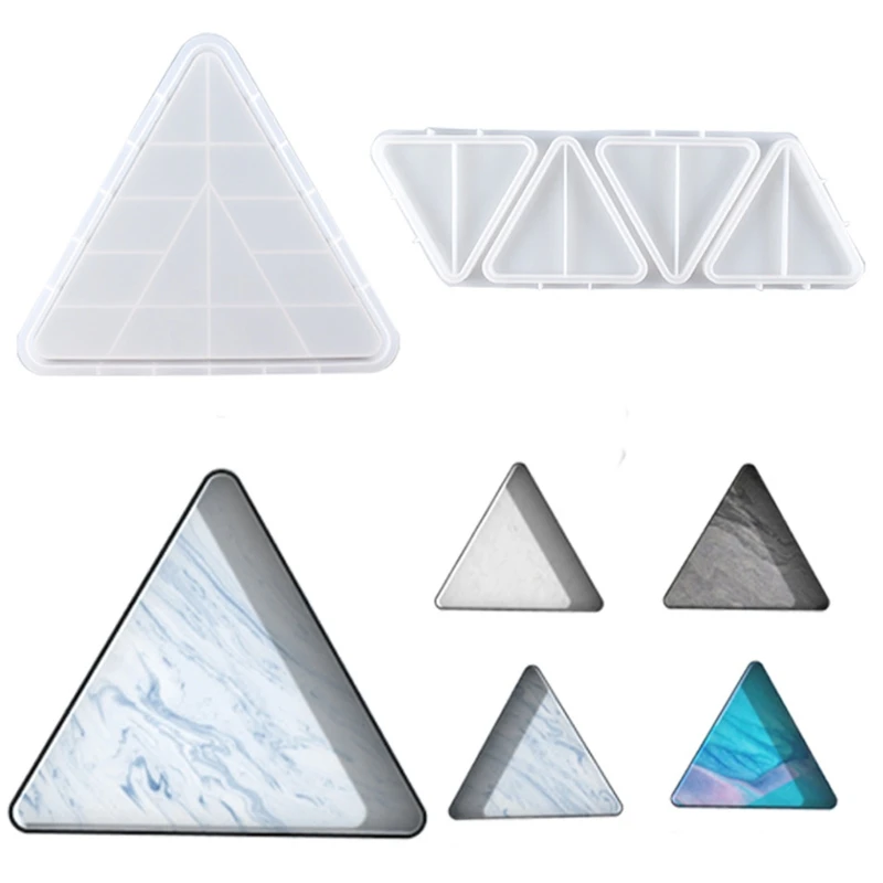 

Multi-purpose Triangle Platter Epoxy Resin Mold Fruit Nut Storage Tray Silicone Mould DIY Crafts Home Decorations Casting Tools