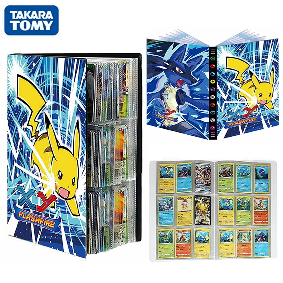 

Pokemon Album Book 9 Pocket 432 Card Playing Game Anime Pikachu Collection Holder Livre Pokémon XY Map Binder Folder Kids Toys