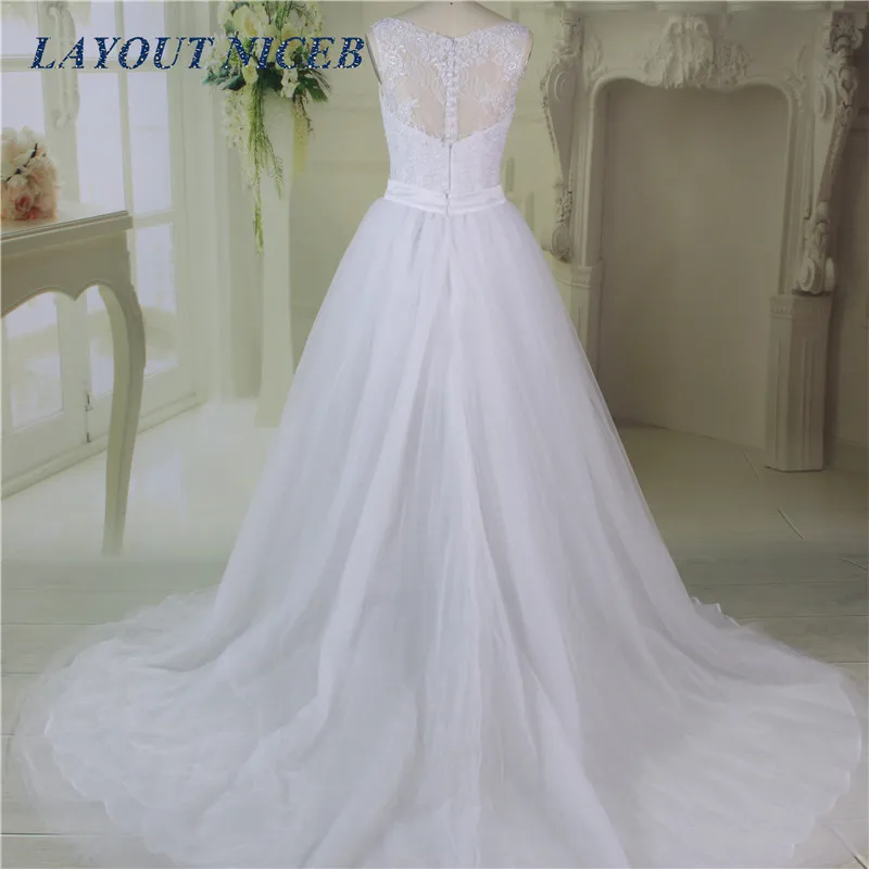 Свадебное платье с аппликацией для принцессы свадебное отсоединяемым шлейфом