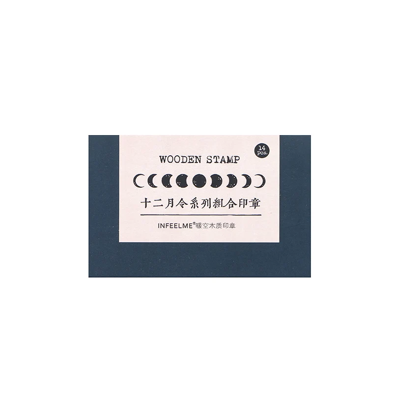 1 комплект Винтаж 12 месяцев номера Луны декоративная печать деревянные и