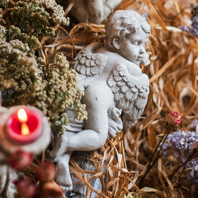 

Sleeping Angel Ornament Retro European Style Nostalgic Garden Garden Villa Wall Tabletop Decoration Gift Items