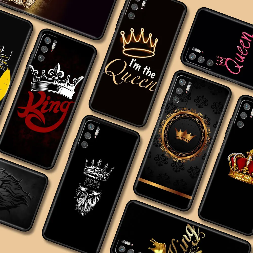 

King And The Queen Cool Phone Case For Xiaomi Redmi Note 9S 9 8 Pro 9C 7 8T 8 10 9A 7A K40 4G 8A Back Phone Cover Soft Capa