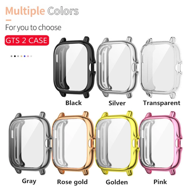 

Full Coverage Protective Cover For Amazfit- GTS 2 SPlating TPU Case For Huami-Amazfit GTS 2E Smartwatch Protector A1968