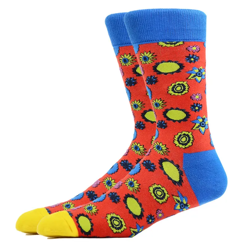 Fashion Happy Pumpkin Animals Harajuku Socks Girl Cotton Soft Socks Beautiful Curve Pattern Man Funny Man Art Socks