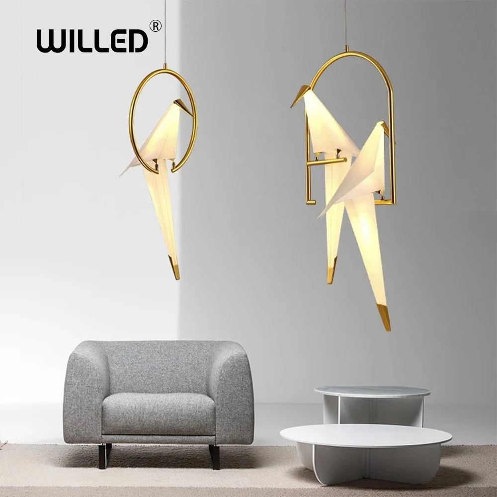 Креативный бумажный скандинавский Золотой подвесной светильник s лампа для