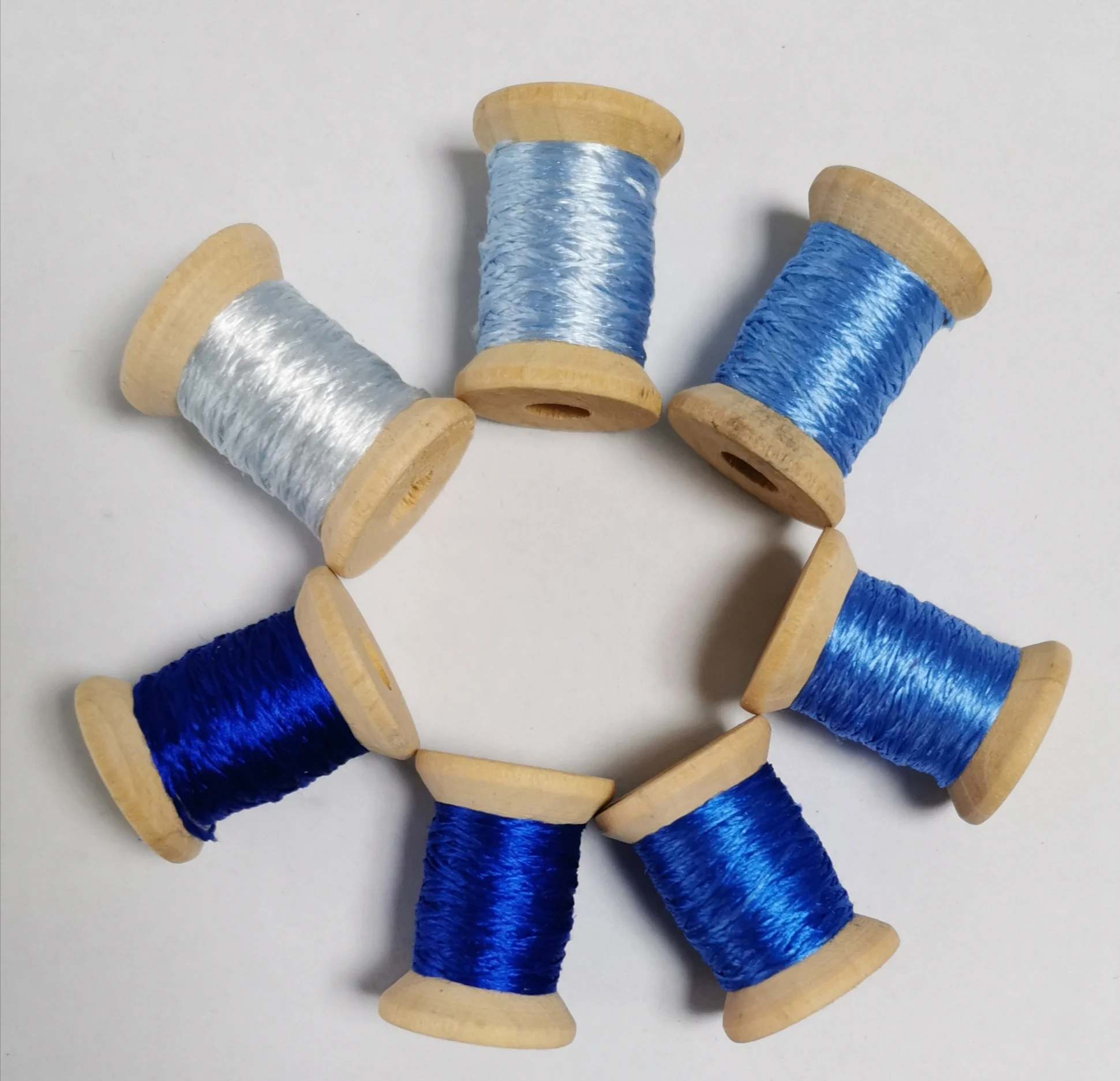 7 катушек 100% натуральный шелк тутового шелкопряда нитки для ручной вышивки