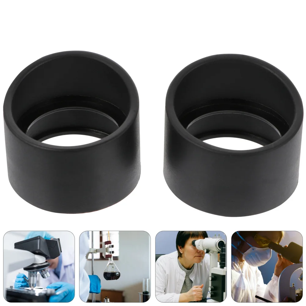 

2 Pcs Eyepiece Cover Rubber 33mm Eye Guards Cups for Binocular Microscope