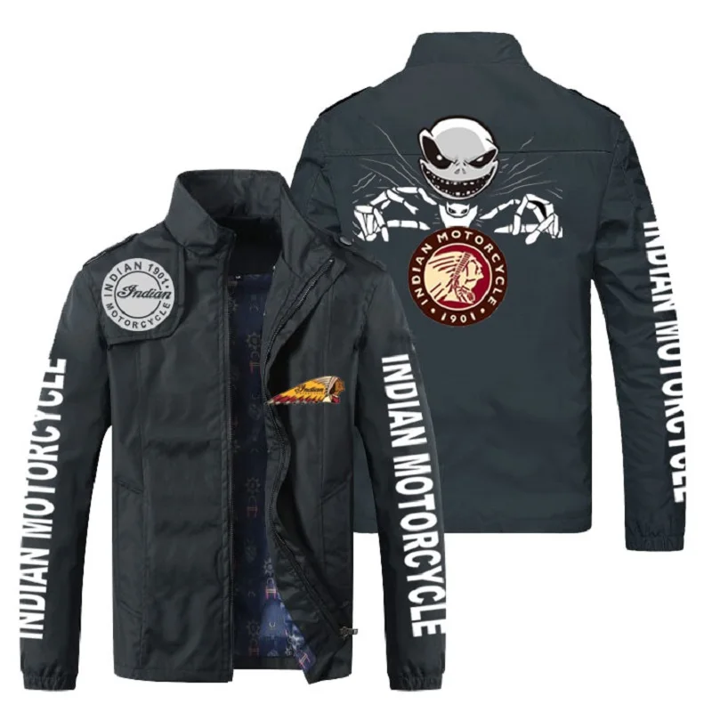 

Brand motorcycle boutique men's jacket 2021 men's zipper jacket spring and autumn fashion slim jacket men's casual motorcyc