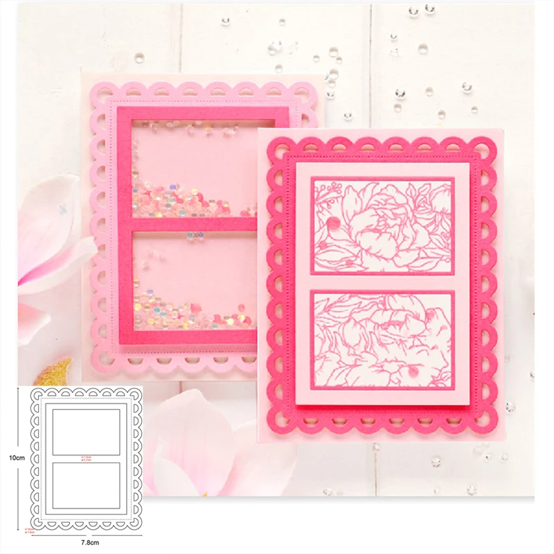 

Индивидуальные штампы кружева Детская Металлическая фоторамка резки Скрапбукинг тиснение fustelle изготовление бумажных карточек ремесло тр...