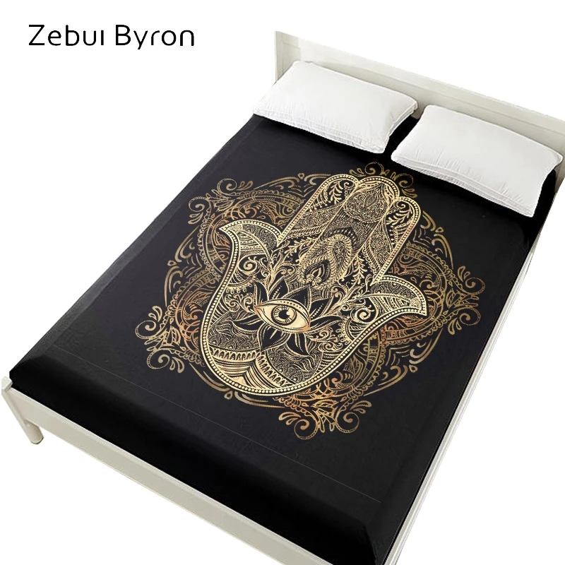 3D простыни на резинке наматрасник для кровати. Постельное белье постельное