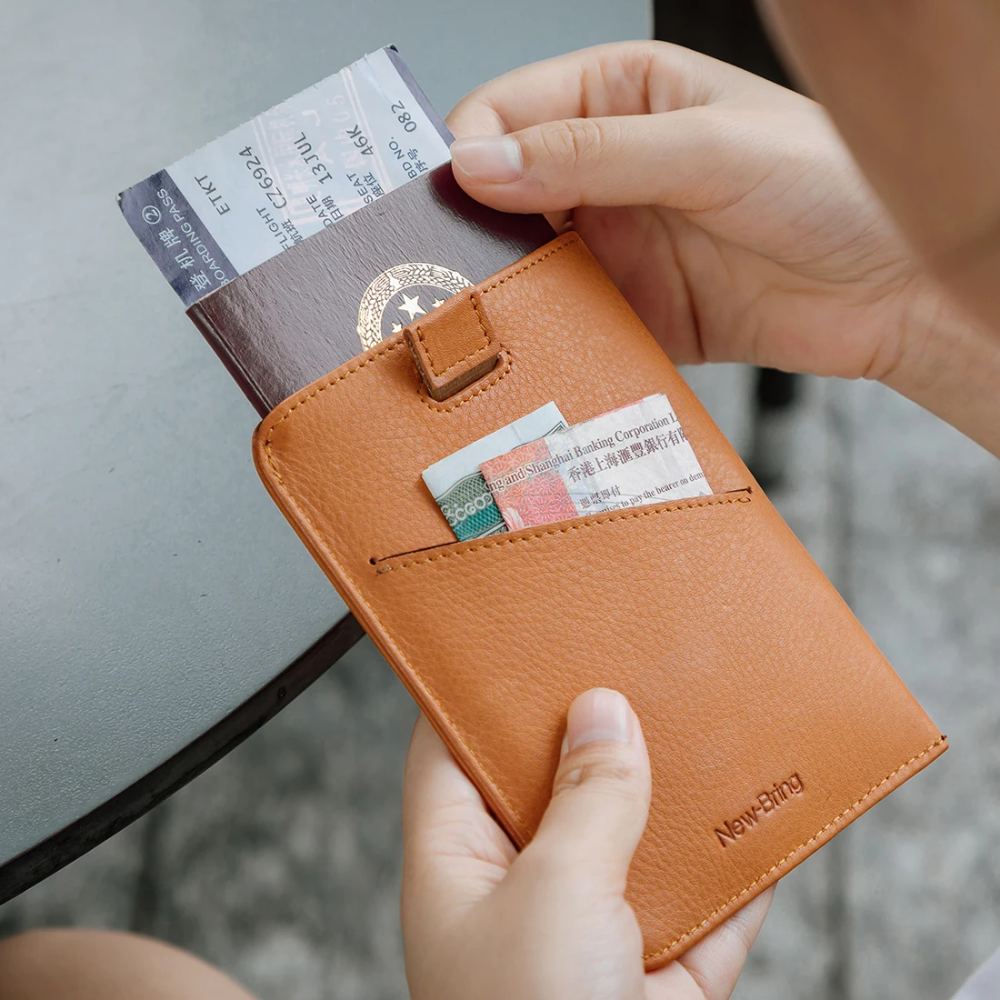 NewBring, Кожаная Обложка для паспорта, кошелек для путешествий, для мужчин, для кредитных карт, Чековая книга, id, держатель, зажим для билетов, кошелек, держатель для паспорта, для женщин