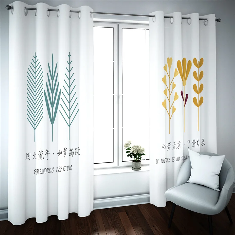 

Living Room Bedroom Curtains Blackout Sheer Curtain Modern Brief tree branch Cortinas Drapes Custom any size