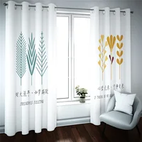 Living Room Bedroom Curtains Blackout Sheer Curtain Modern Brief tree branch Cortinas Drapes Custom any size