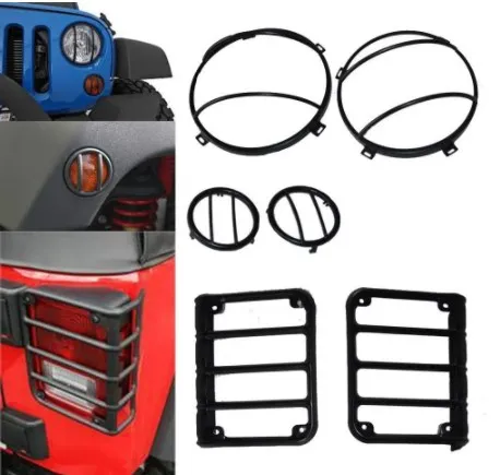 Черный 7 дюймов защита фар указатель поворота крышки Фонарь гвардии протектор