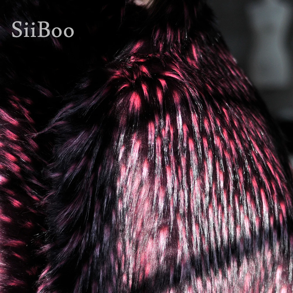 Siiboo-tela gruesa de piel sintética de mapache, paño brillante púrpura de alto grado para ropa, Fondo de fotografía de disfraz, bricolaje, sp6471