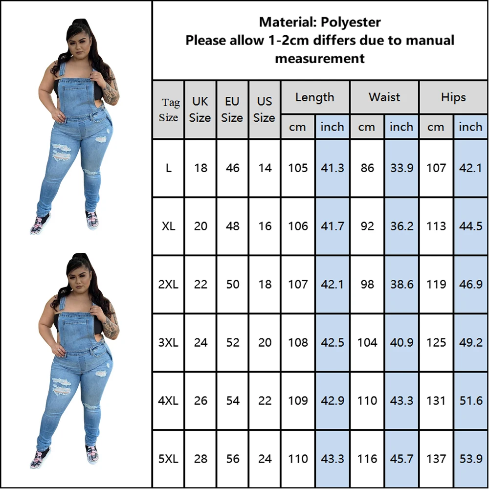 

5XL Plus size Denim Jumpsuits Women Overalls Korean Chic Sweet Girls High Street Womens Jeans Long Pants Rompers Streetwear D30