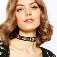 summer newest embroidery flower jewelry accessories sexy hollow out lace black choker necklace for couple lovers best gifts