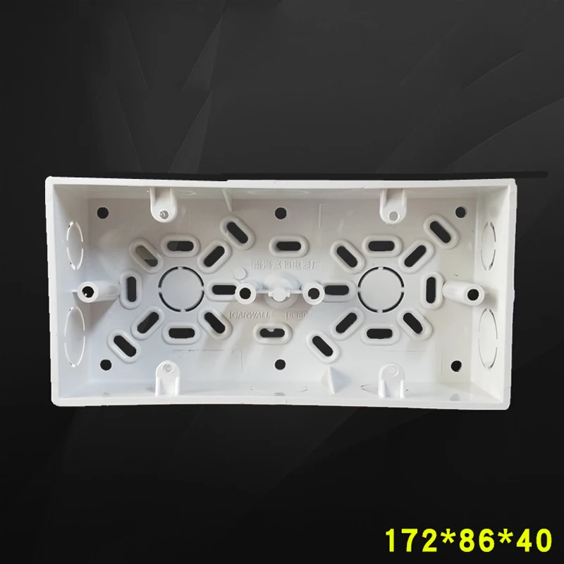 

Wall Surface Mounted Switch Back Box 172*86*40mm Double Bottom Wire Box For 86 Type Socket Free Shipping