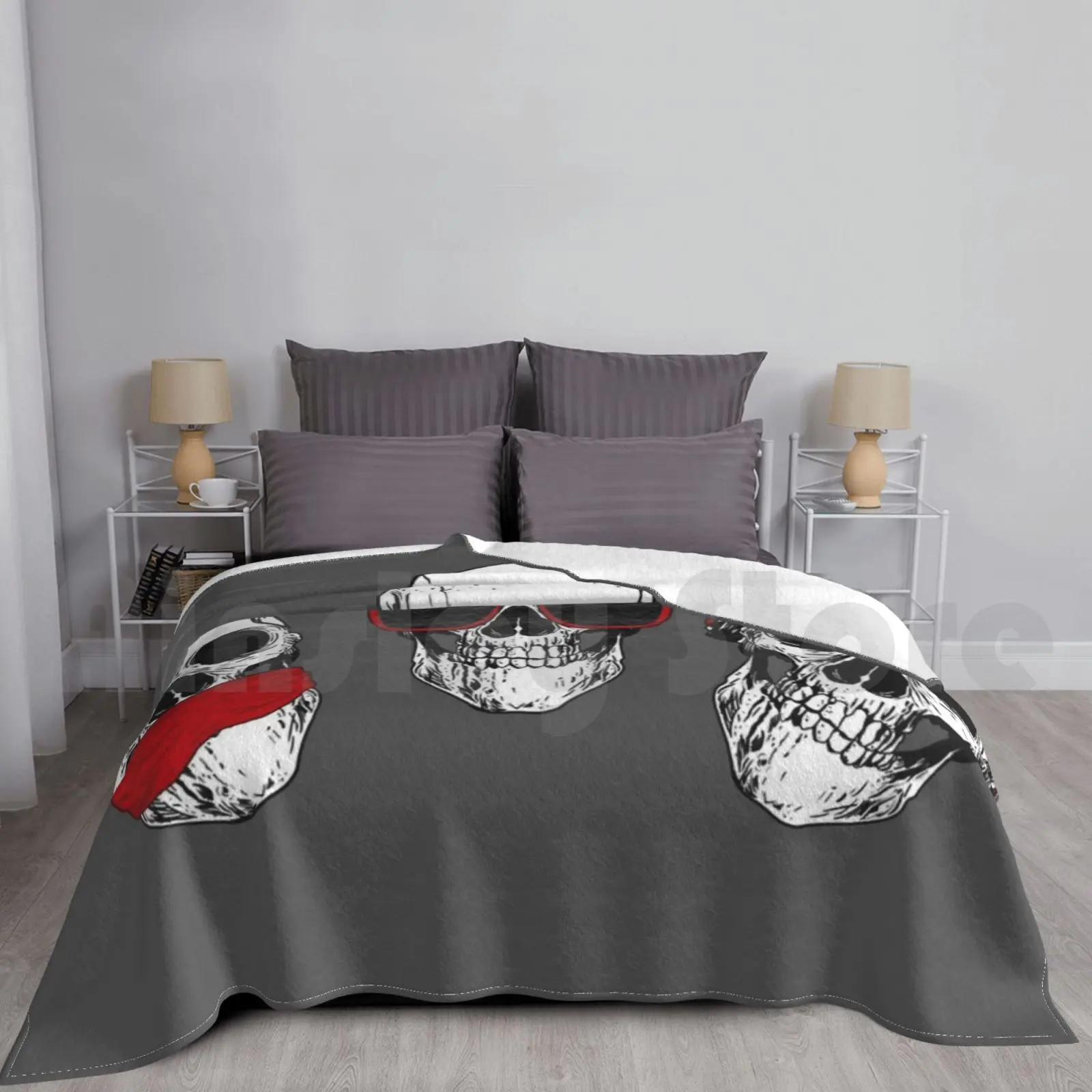 

Speak No Evil , See No Evil , Hear No Evil Blanket For Sofa Bed Travel Punk Inspirational Motivation Be More