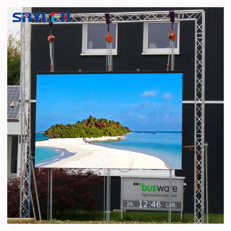 Водонепроницаемый Открытый Прокат светодиодный экран P3.91 500x500 мм алюминиевый