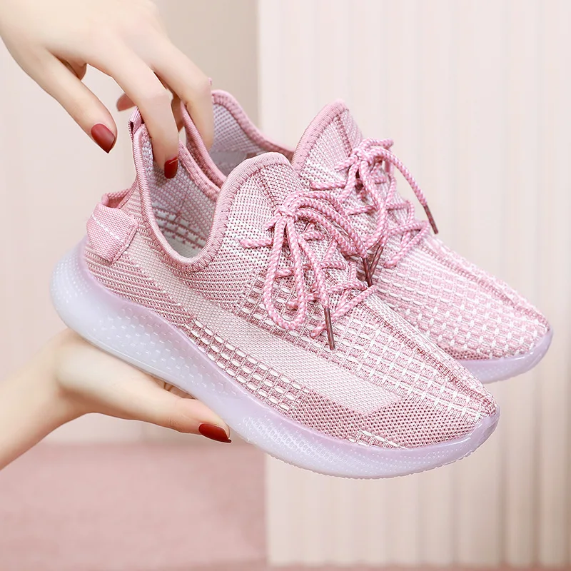 

New sports shoes women's mesh comfortable and breathable women's flying shoes foreign trade leisure fashion versatile shoes wome