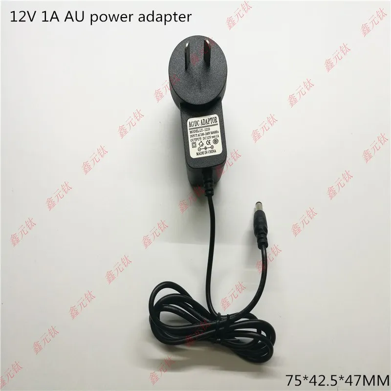 12V 1A светодиодный адаптер питания 12W трансформаторы UK US EU AU черный пластиковый чехол источник питания AC/DC110-240V до 12V адаптер