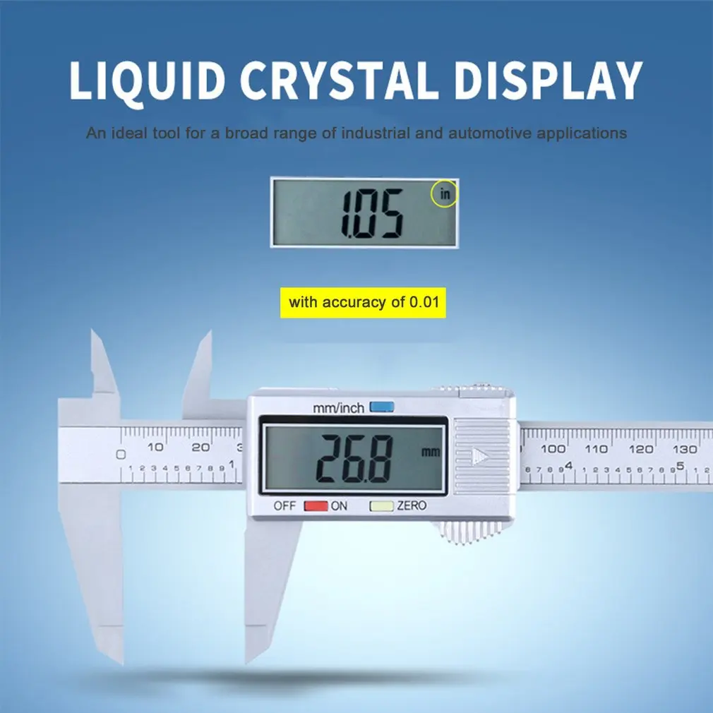 Штангенциркуль линейка из углеродного волокна композиты lcd цифровой