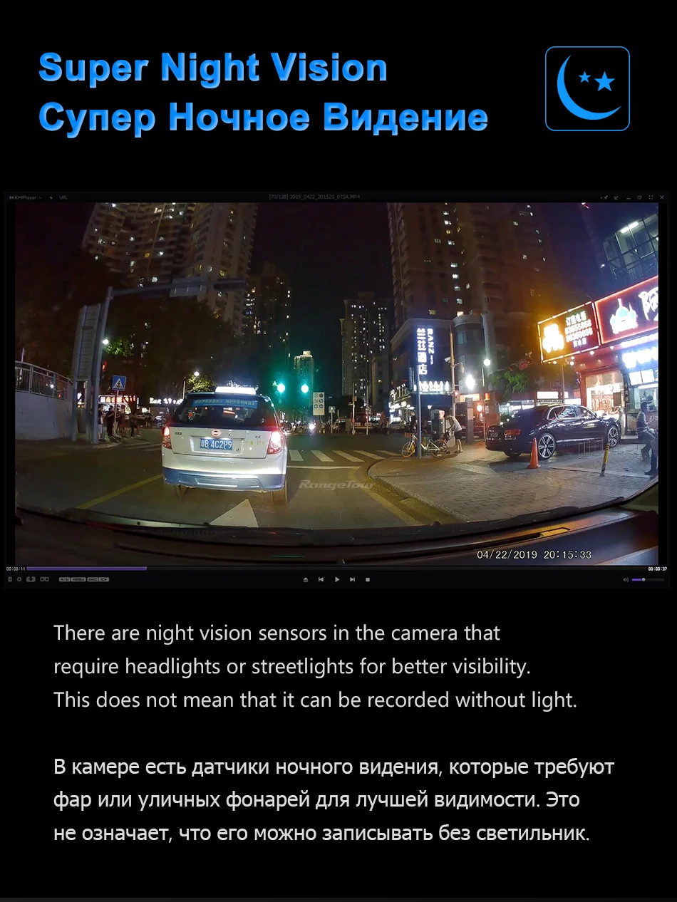 Автомобильный видеорегистратор 4K 2160P gps WiFi ADAS Dash Cam с двумя объективами 1080P+ 1080P автомобильная камера