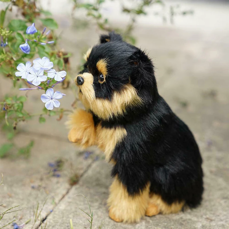 Реалистичная 3D имитация собаки плюшевая йоркширская кукла Мягкое Животное