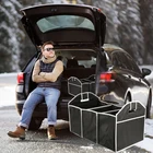 Складная автомобильная коробка для хранения, большой Органайзер с несколькими карманами для хранения вещей в багажнике, аксессуары для автомобиля