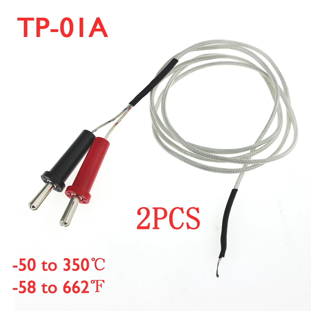 2pcs TP-01A к-тип провода температурный тест сенсорный датчик термопары 100 см сенсорный датчик термопары Температурный тест провода кабель - Цвет: 2pcs