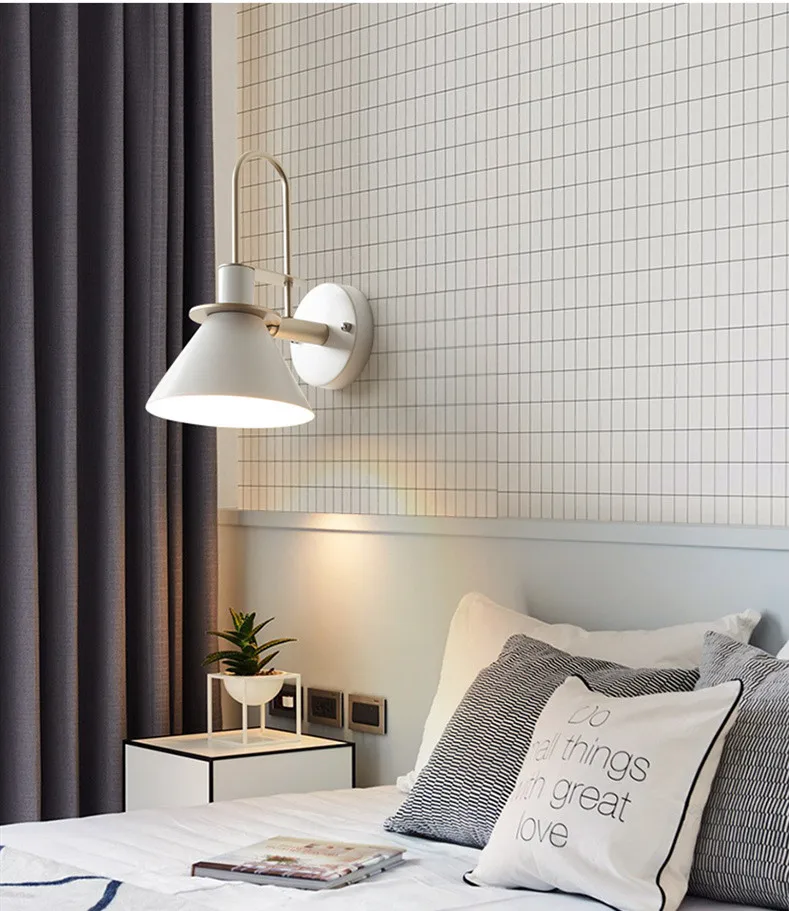 Современный прикроватный настенный светильник светодиодная лампа для спальни