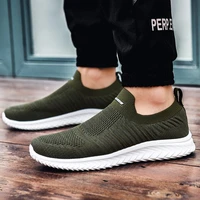 large size summer without lacing men sneakers socks mens sport shoes mens running sports army green snickers