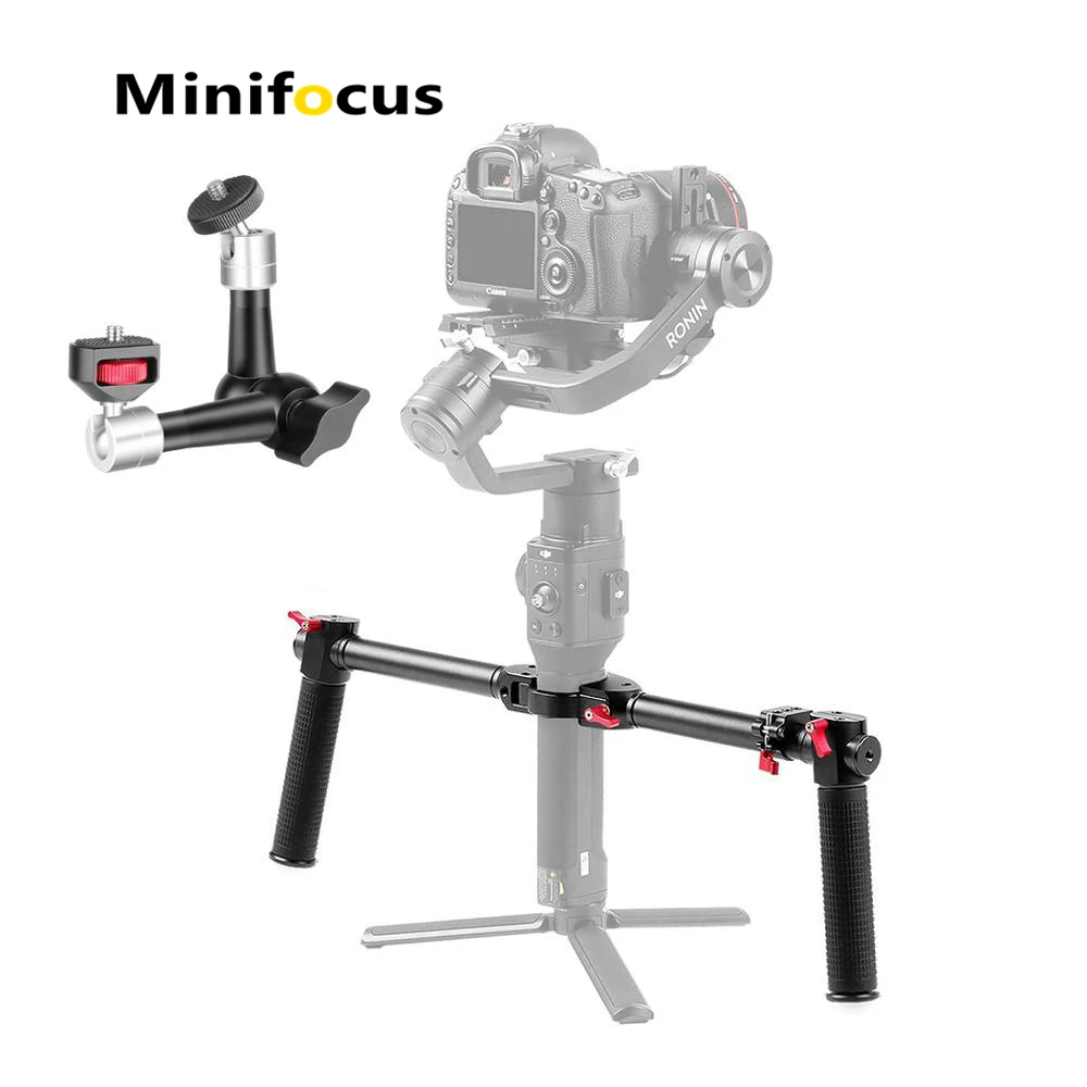 

Двойной ручной карданный шарнир, аксессуары для Dji Ronin S Air 2, удлиненная двойная ручка, рукоятка, крепление, балансировочный стержень с 7 "волш...