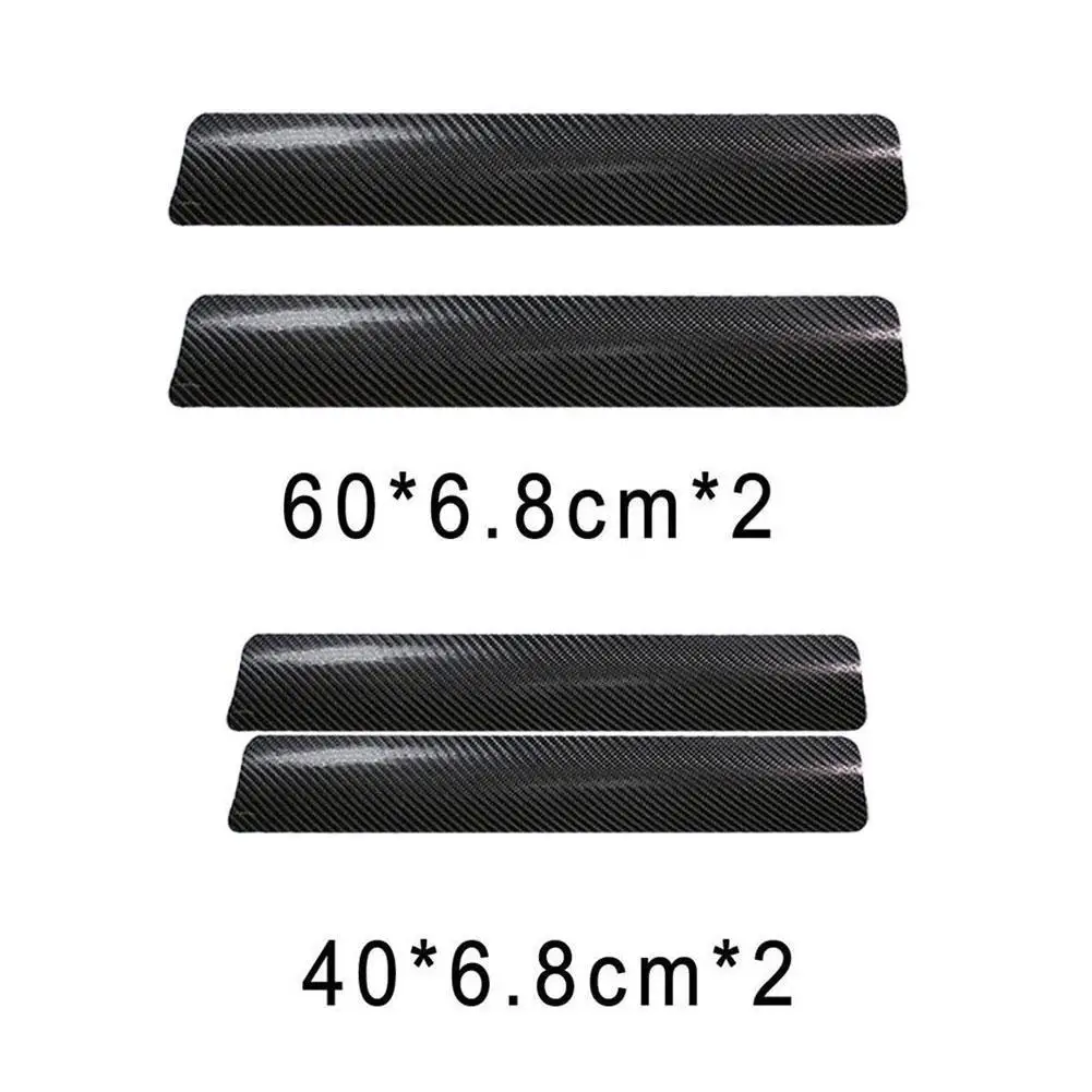 

4PCS Car Door Sill Wear Welcome Pedal 3D Carbon Fiber Sticker Accessories