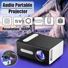 Светодиодный мини-проектор с поддержкой HD 1080P AV USB аудио, мини 3D домашний кинотеатр, портативный проектор для фильмов, домашний медиаплеер