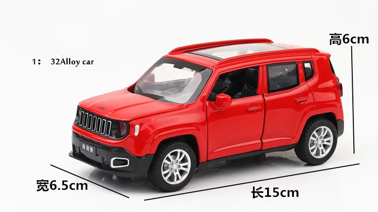 1:32 игрушечный автомобиль для Jeep Renegad металлическая Игрушечная машина из сплава