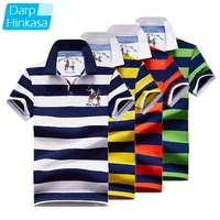 darphinkasa slim polo shirt breathable short sleeve men fashion business casual plus size polo shirt striped men short sleeve