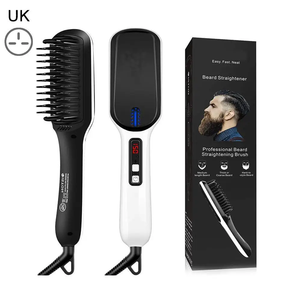 Многофункциональный мужской быстрый выпрямитель для бороды расческа волос