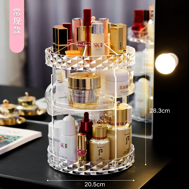 UOSU 360 Degree Rotation Make Up Organizer Box Cosmetic Transparent Fashion Spin Multi-Function Detachable Acrylic | Дом и сад