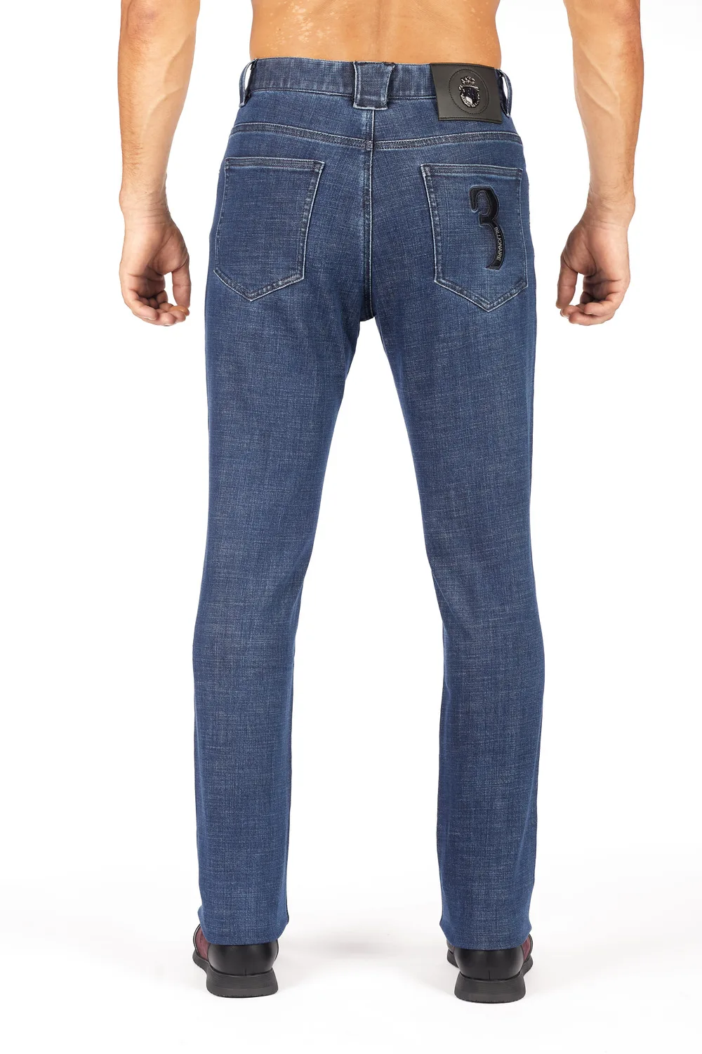 

BILLIONAIRE Jeans Thick 2022 new autumn winter cotton Fashion Middle waist embroidery zipper high quality big size 31-38