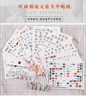 5 pcs new 3d manicure stickers in winter