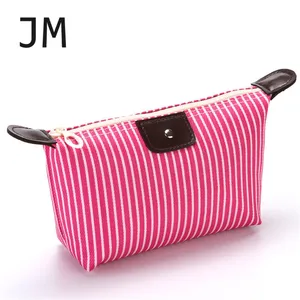 JM сумка для макияжа, женская модная сумка для макияжа, быстрая упаковка, смесь хлопка, водонепроницаемые дорожные сумки на молнии, новинка 2019
