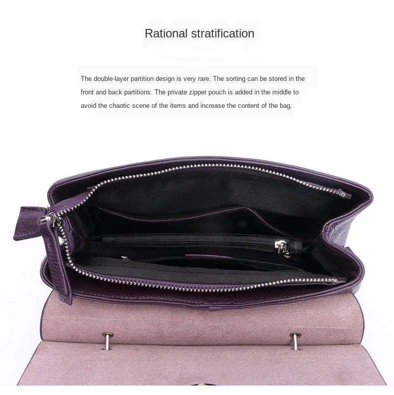 

2020 New Leather Joker Handbag Shell Women's Bag Shoulder Diagonal Bag First Layer Cowhide Color Matching Bag