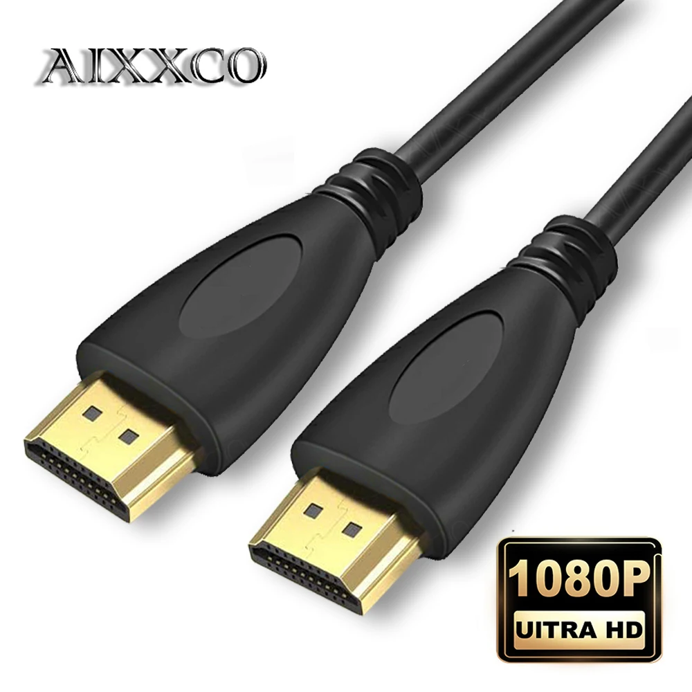 AIXXCO 0,5 м 1,5 м 1 м 2 м 3 м 5 м 10 м 15 м позолоченный HDMI-кабель 1,4 1080p 3D видеокабели для HDTV Разветвитель переключатель